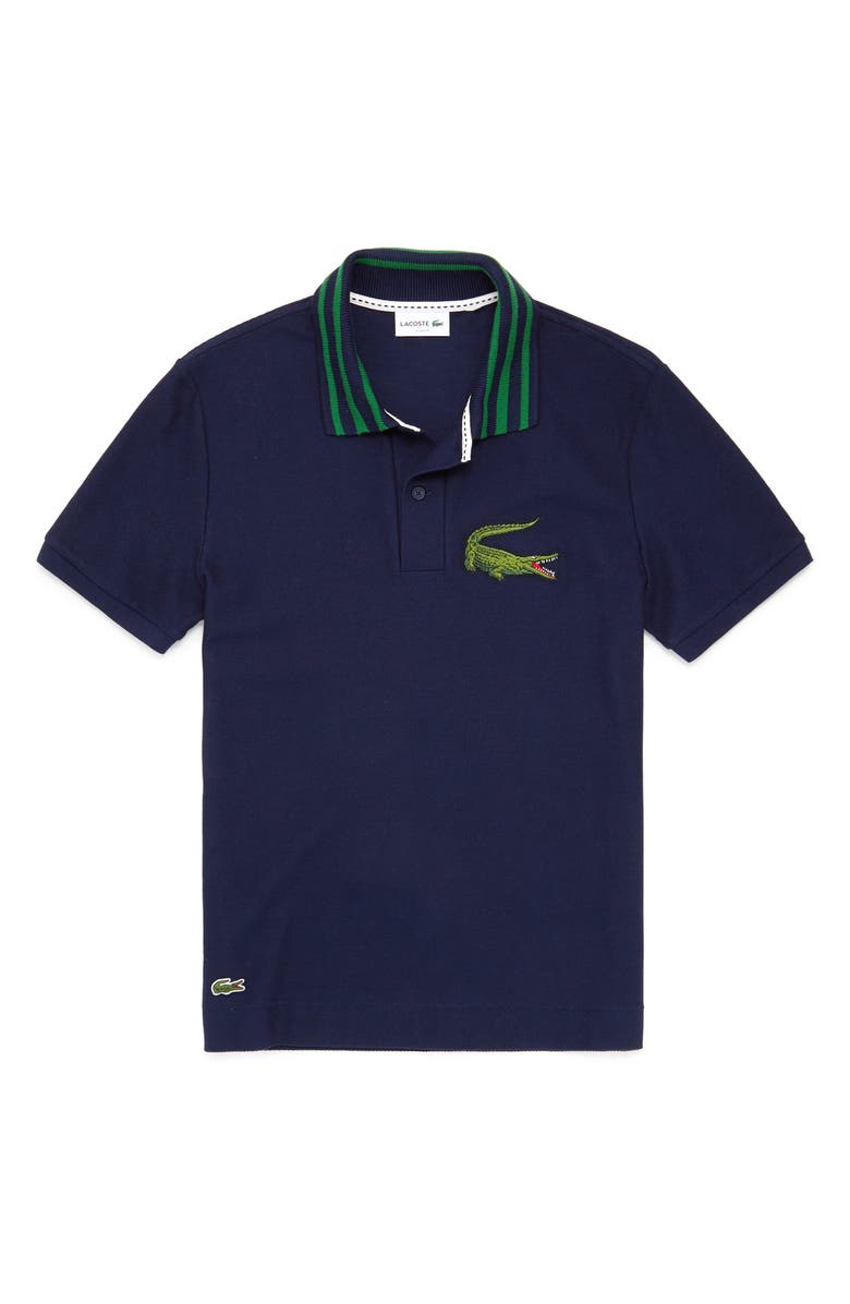 Lacoste Oversize Croc Piqué Polo, Main, color,