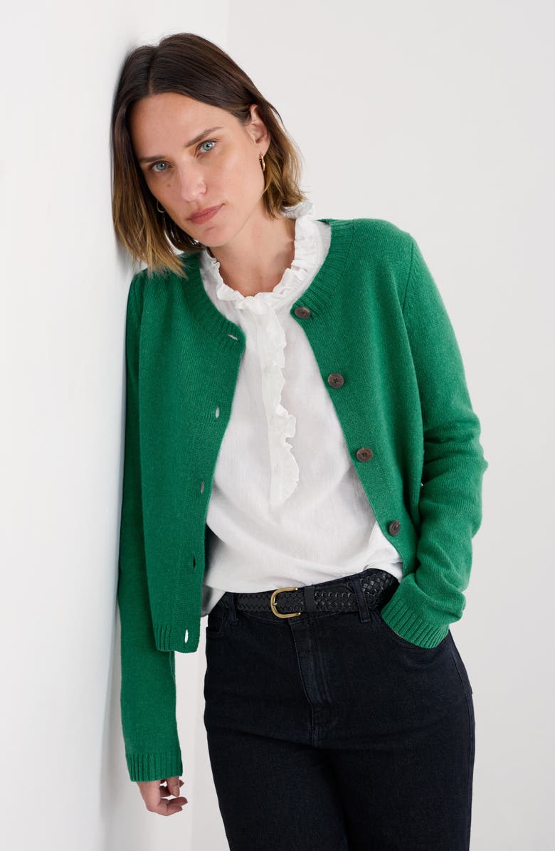 Seasalt Cornwall Tern Tide Merino Wool Blend Cardigan, Alternate, color, Knit Melange Glade