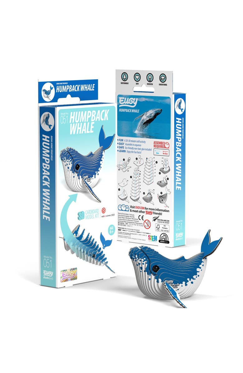 Eugy Puzzles Humpback Whale 3D Puzzle, Main, color, NO COLOR