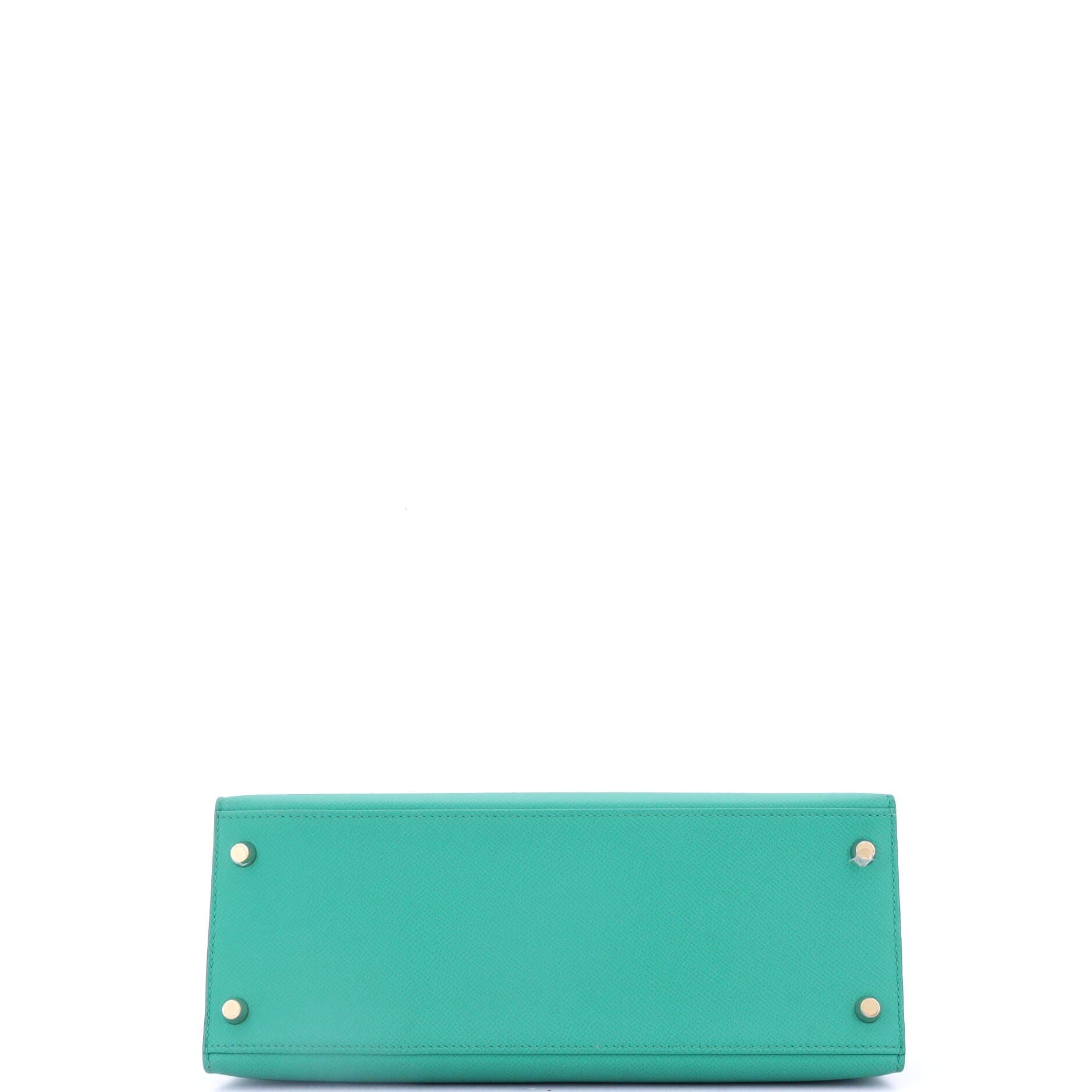 Pre-Owned Hermes Kelly Handbag Green Epsom with Gold Hardware 28, Alternate, color, Vert Verone