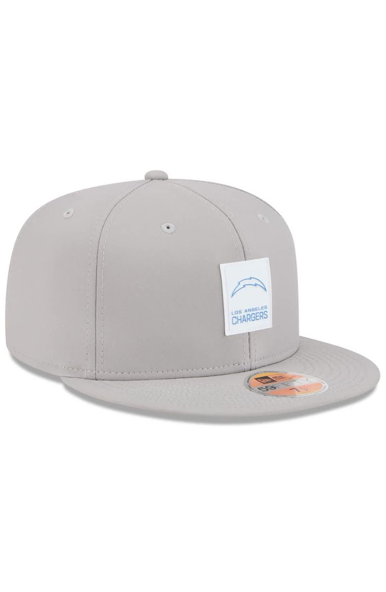 New Era Men's New Era Gray Los Angeles Chargers 2025 Sideline  59FIFTY Fitted Hat, Alternate, color, 
