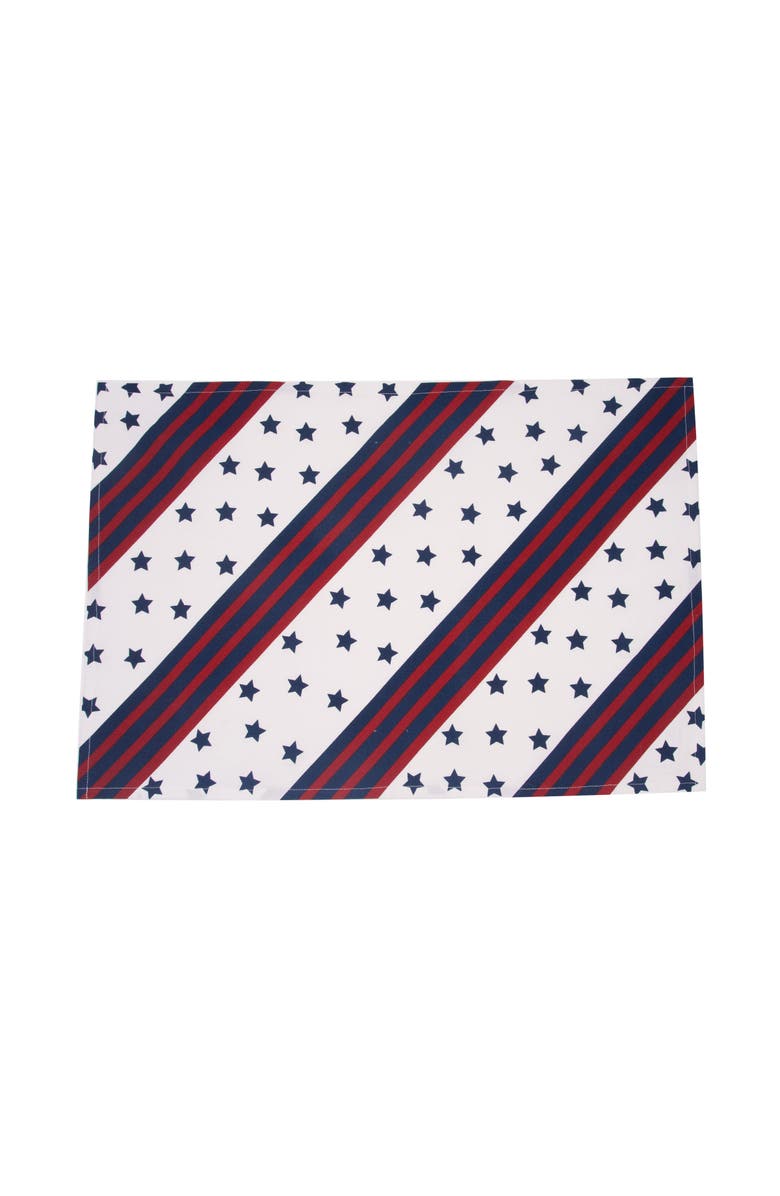 C&F Home Freedom Star Patriotic 100% Cotton Graphic Print Set of 2 Handtowels, Alternate, color, Blue