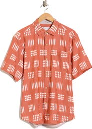 Tommy Bahama Coastal Ease Aqua Kay Short Sleeve Button-Up Shirt