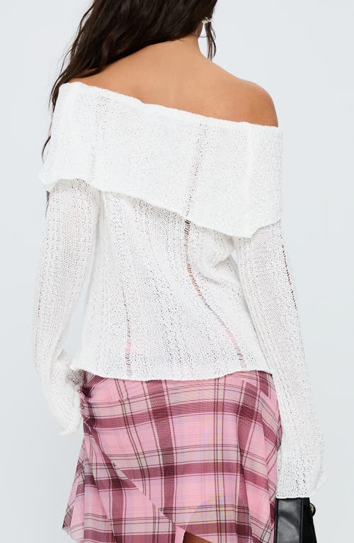 Princess Polly So Gone Off The Shoulder Sweater In White