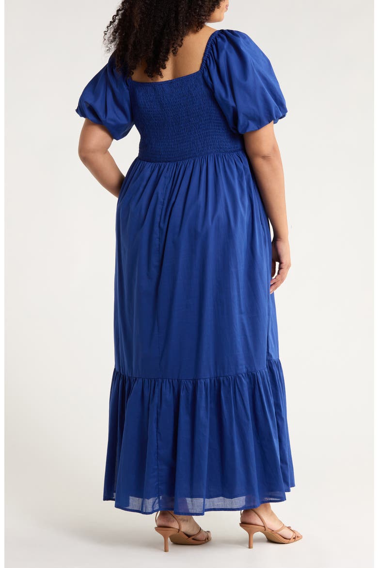 Bluebell Smocked Cotton Maxi Dress, Alternate, color, NAVY