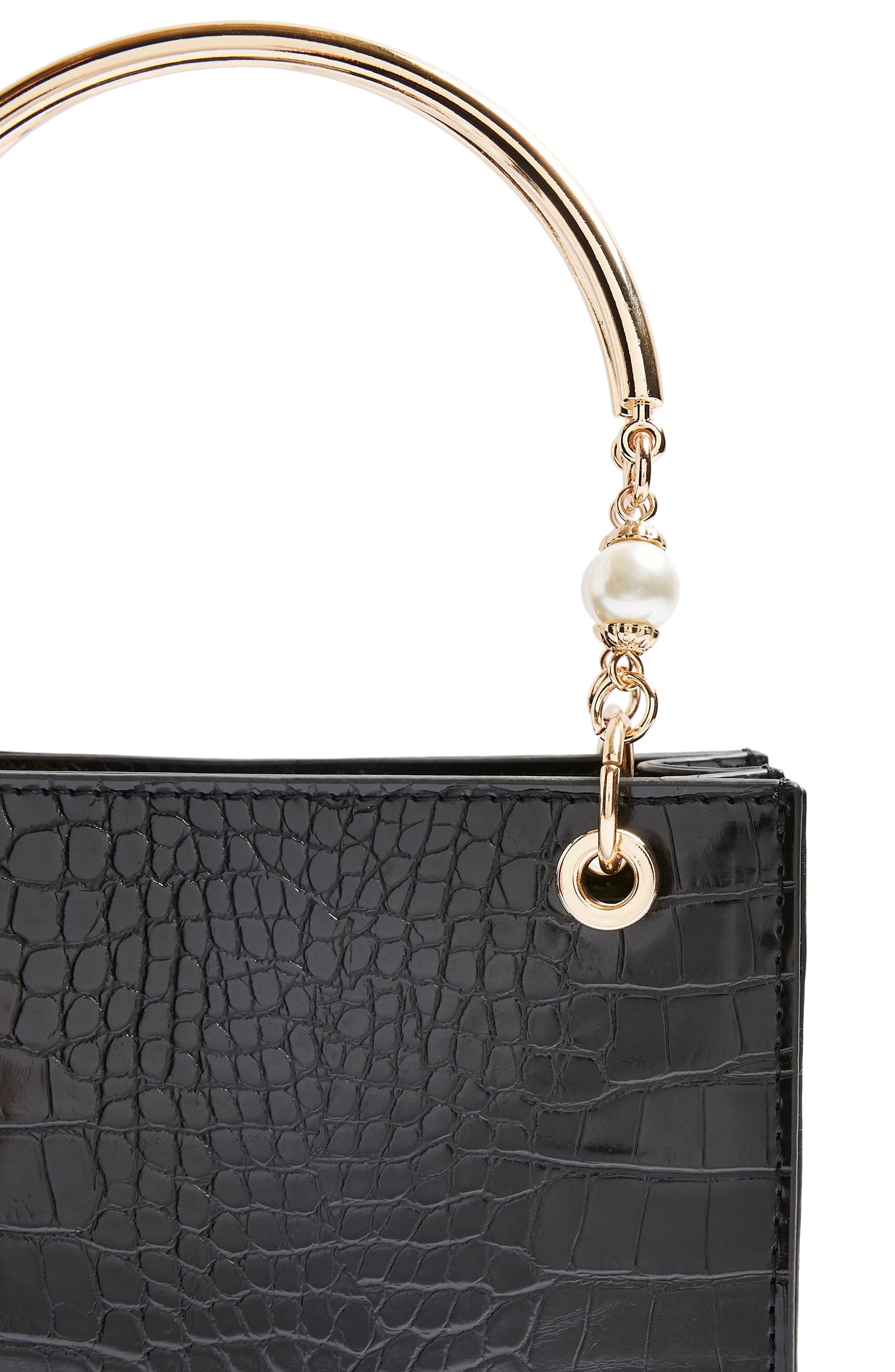 Topshop Ariel Faux Leather Tote, Alternate, color, 