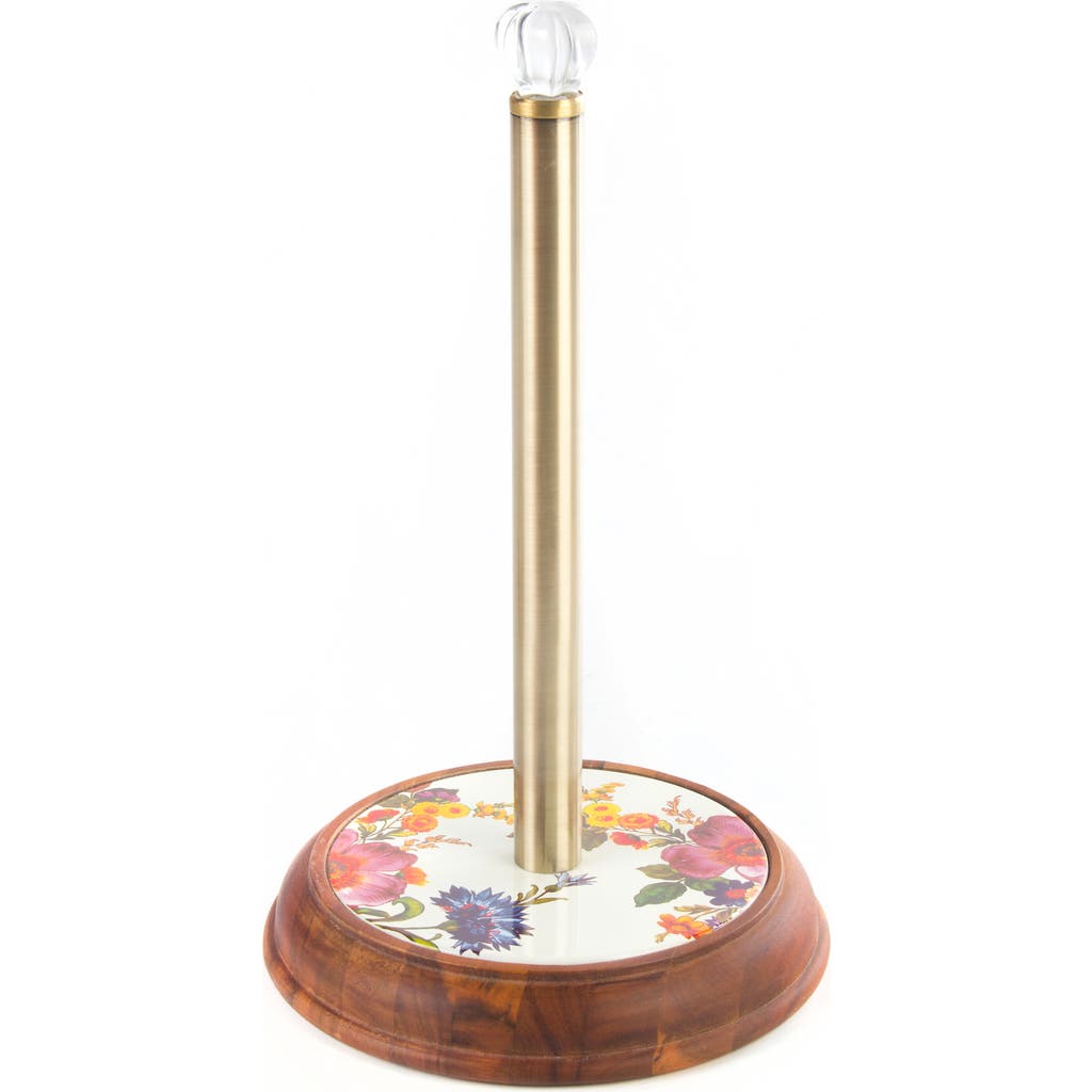 Mackenzie-childs Mackenzie Childs Flower Market Wood Paper Towel Holder In Multi