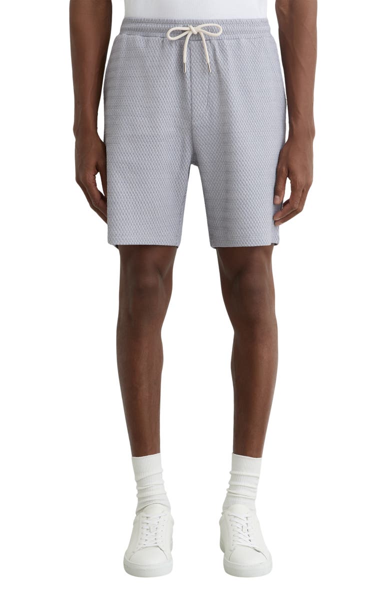 Reiss Nicola Textured Shorts, Main, color, Soft Blue