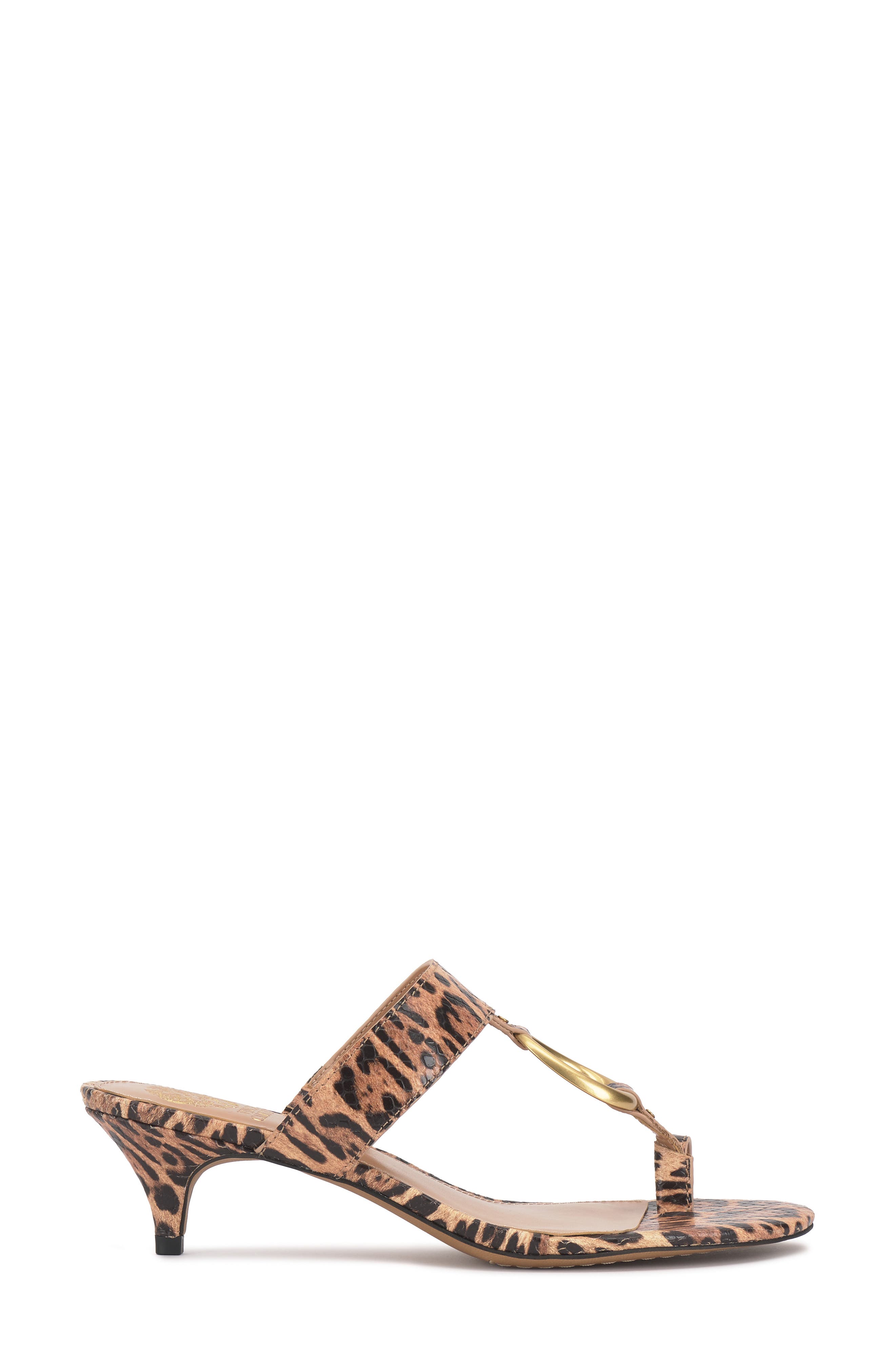Vince Camuto Kimena Toe Loop Sandal, Alternate, color, Black/ Natural