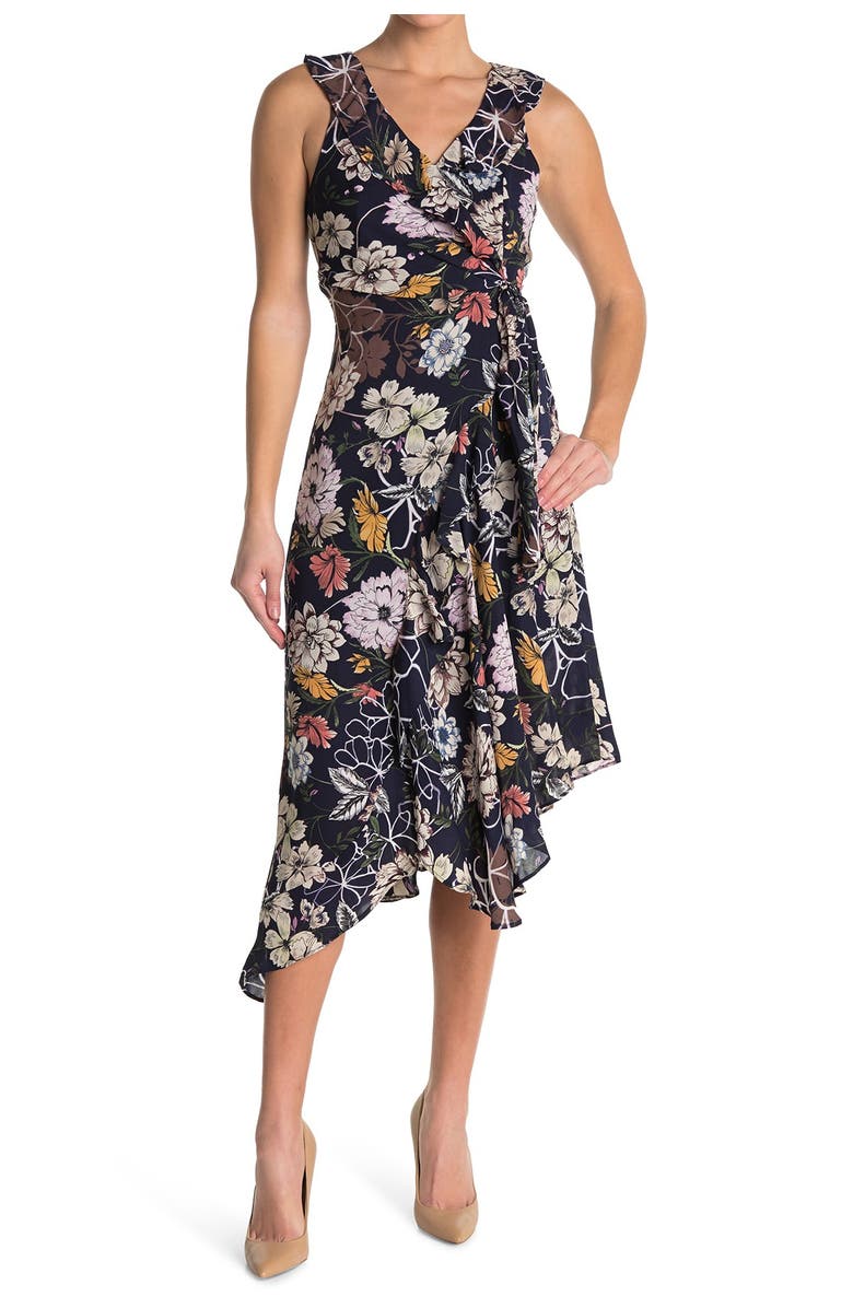 Parker Sleeveless Ruffled Midi Dress, Main, color, 