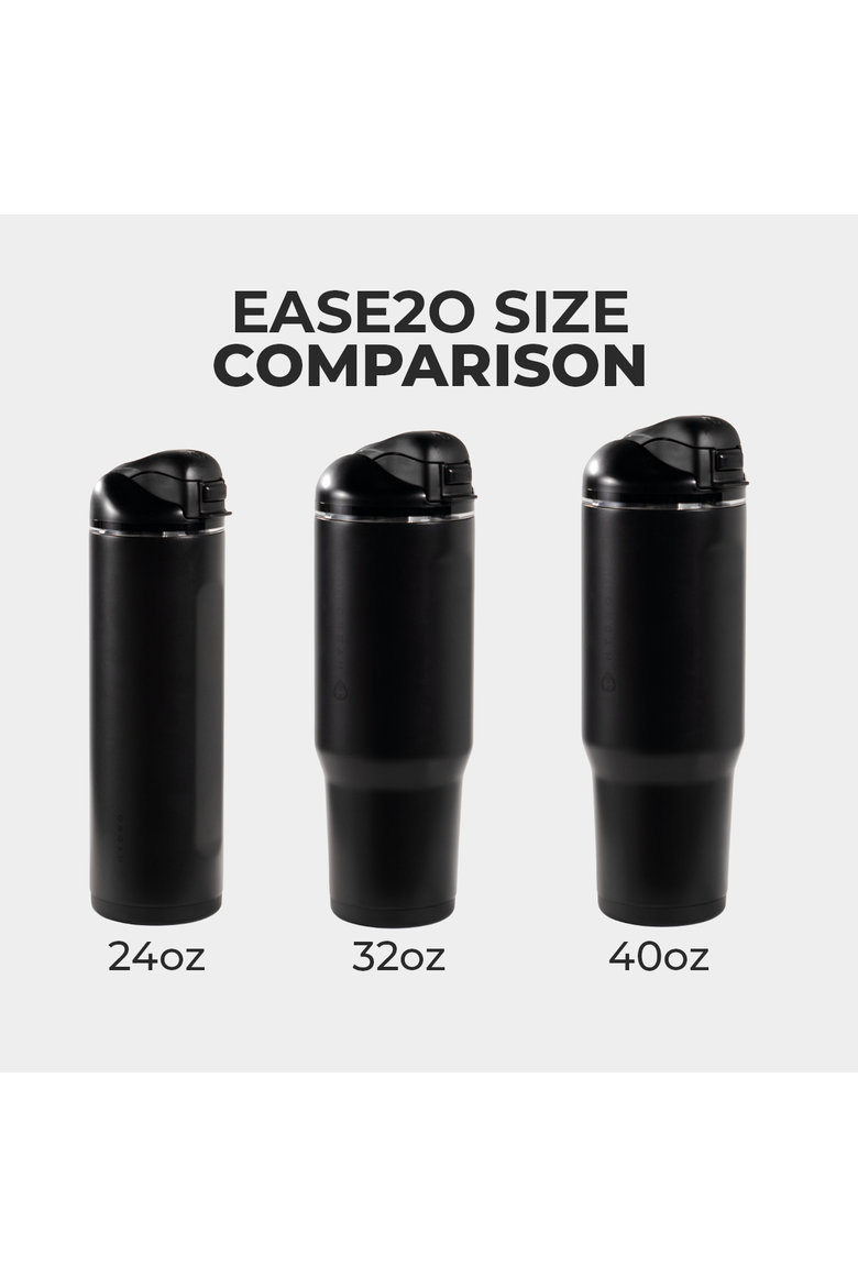 Ease2o 32oz Insulated Stainless Steel Water Bottle With Dual Sip & Chug Lid, Alternate, color, Black