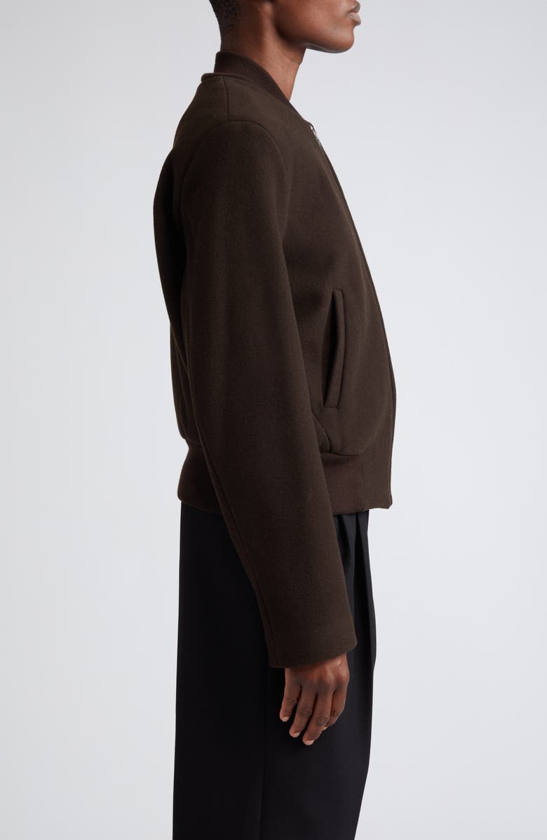 TOTEME Wool Blend Felt Sartorial Flight Jacket, Alternate, color, 