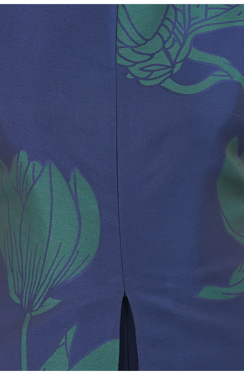 Kay Unger Lorena Floral Maxi Jumpsuit, Alternate, color, Marine Blue/ Jade