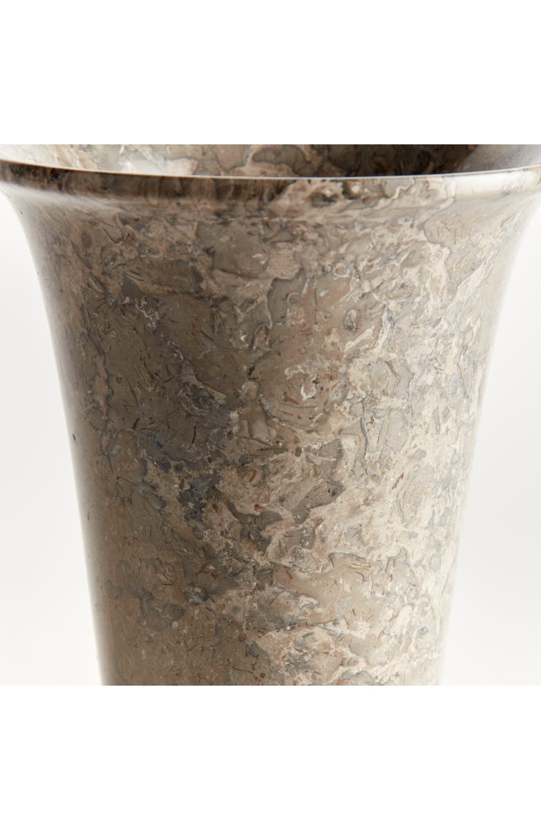 Napa Home & Garden Claria Footed Vase - Gray Marble - Unique Veining Design, Alternate, color, Gray