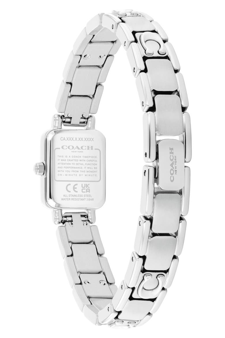Mara Tank Bracelet Watch, 15.5mm x 19mm, Alternate, color, SILVER