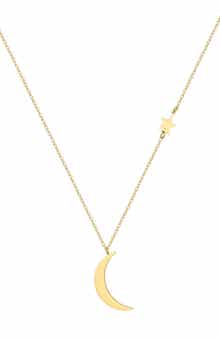 Adornia Moon & Star Pendant Necklace