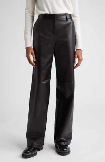 Sullivan Wide Leg Lambskin Leather Pants