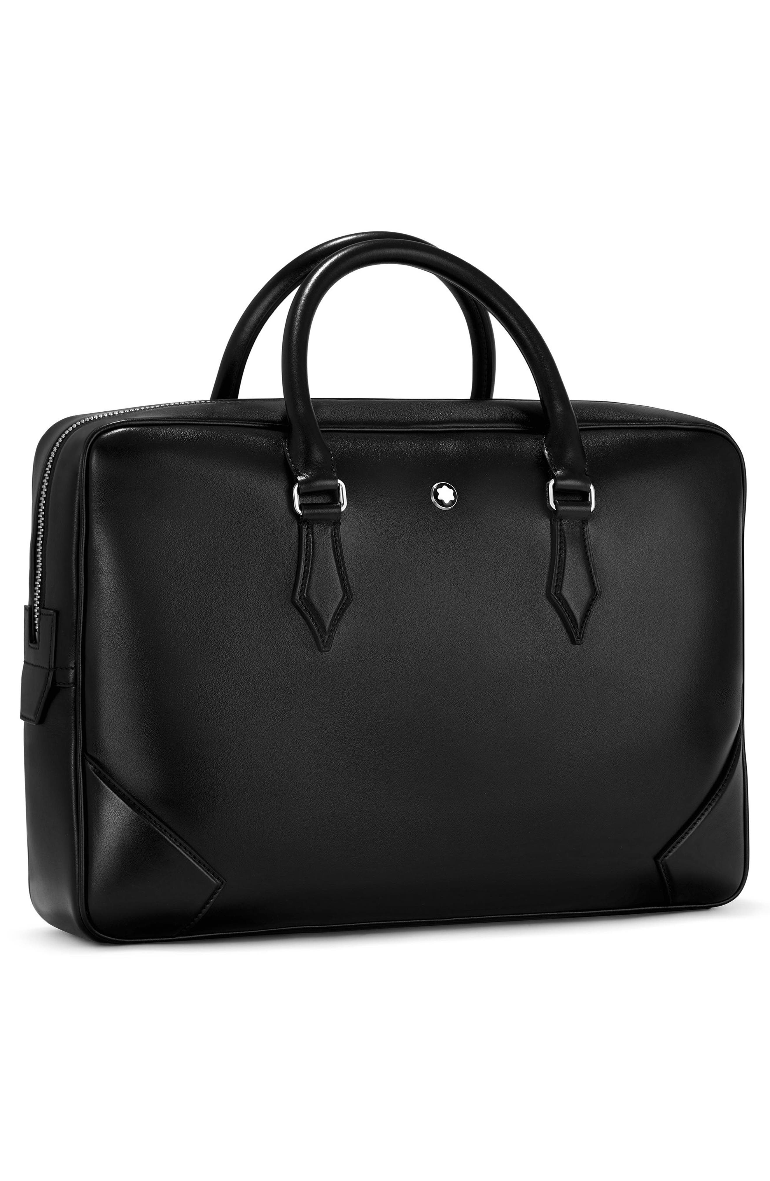 Montblanc Meisterstück Leather Document Case, Alternate, color, Black