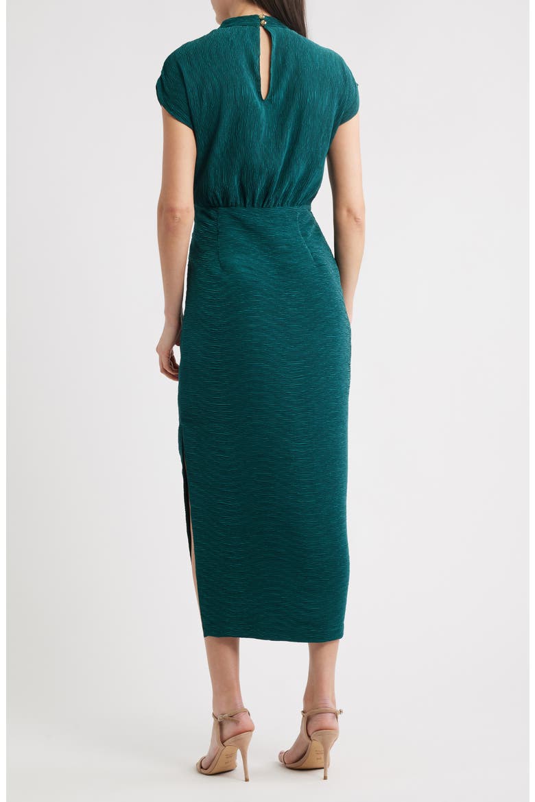 Delmara Textured Cocktail Dress, Alternate, color, EMERALD