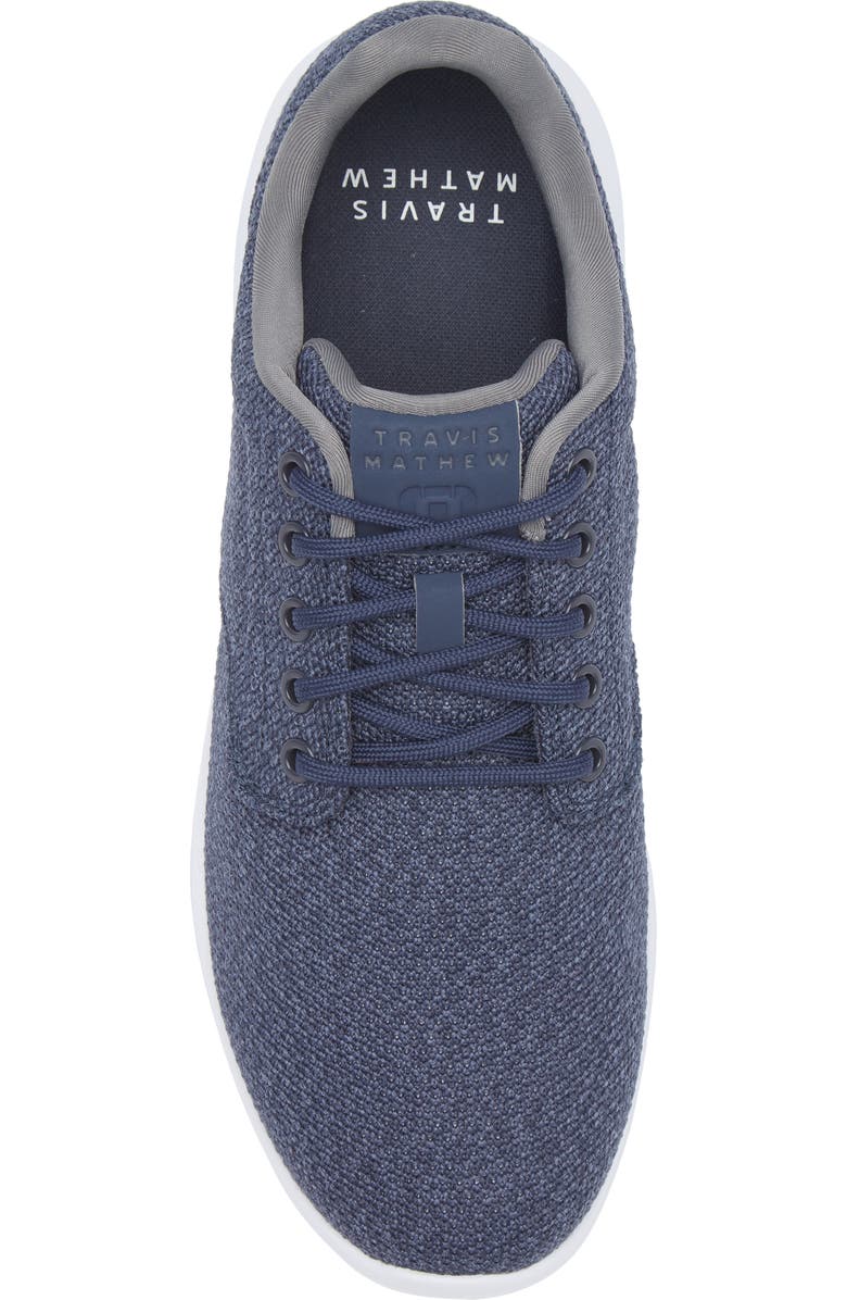 TravisMathew The Daily II Knit Sneaker, Alternate, color, Heather Mood Indigo