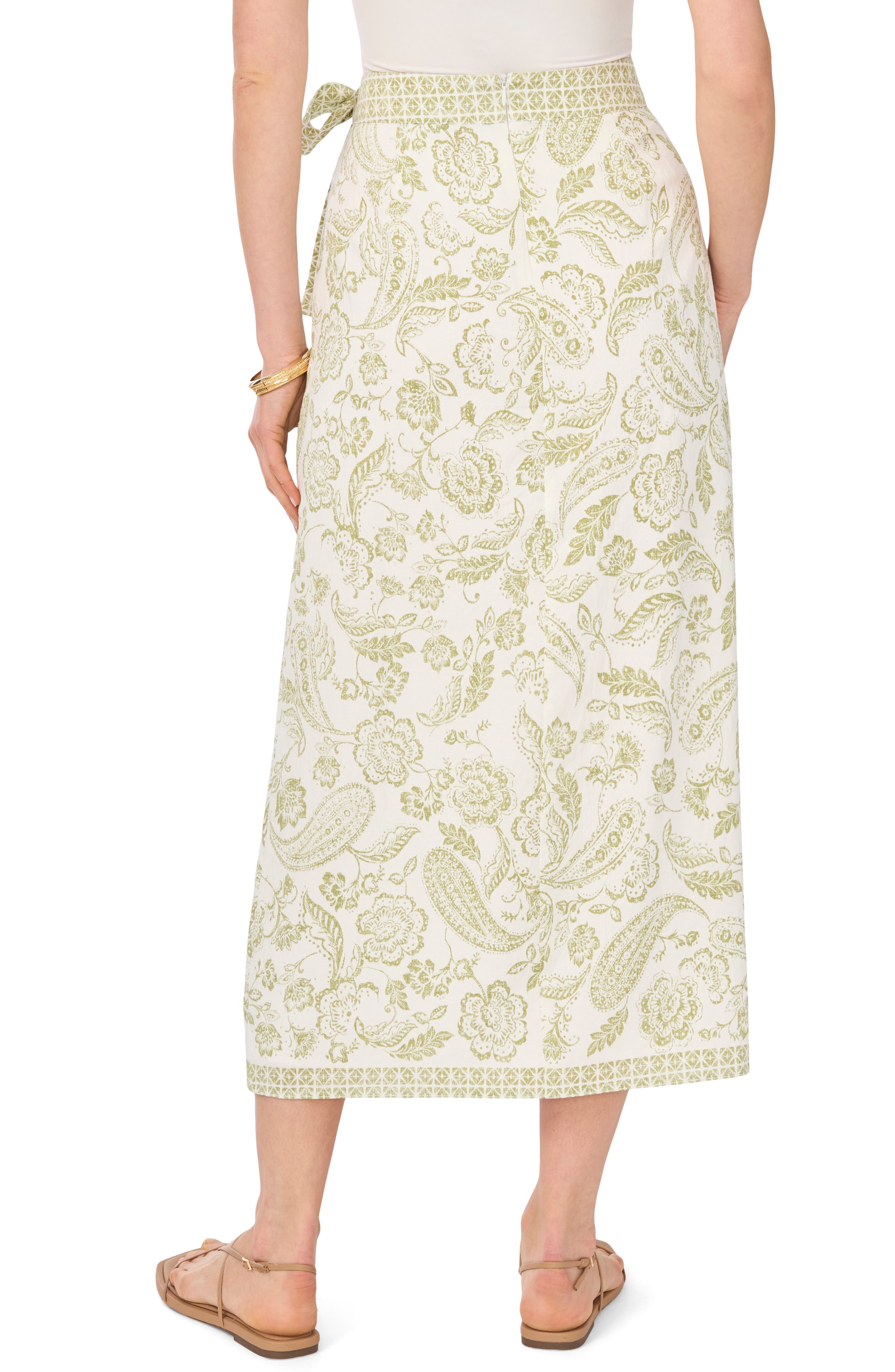 Mixed Print Wrap Skirt - image 2