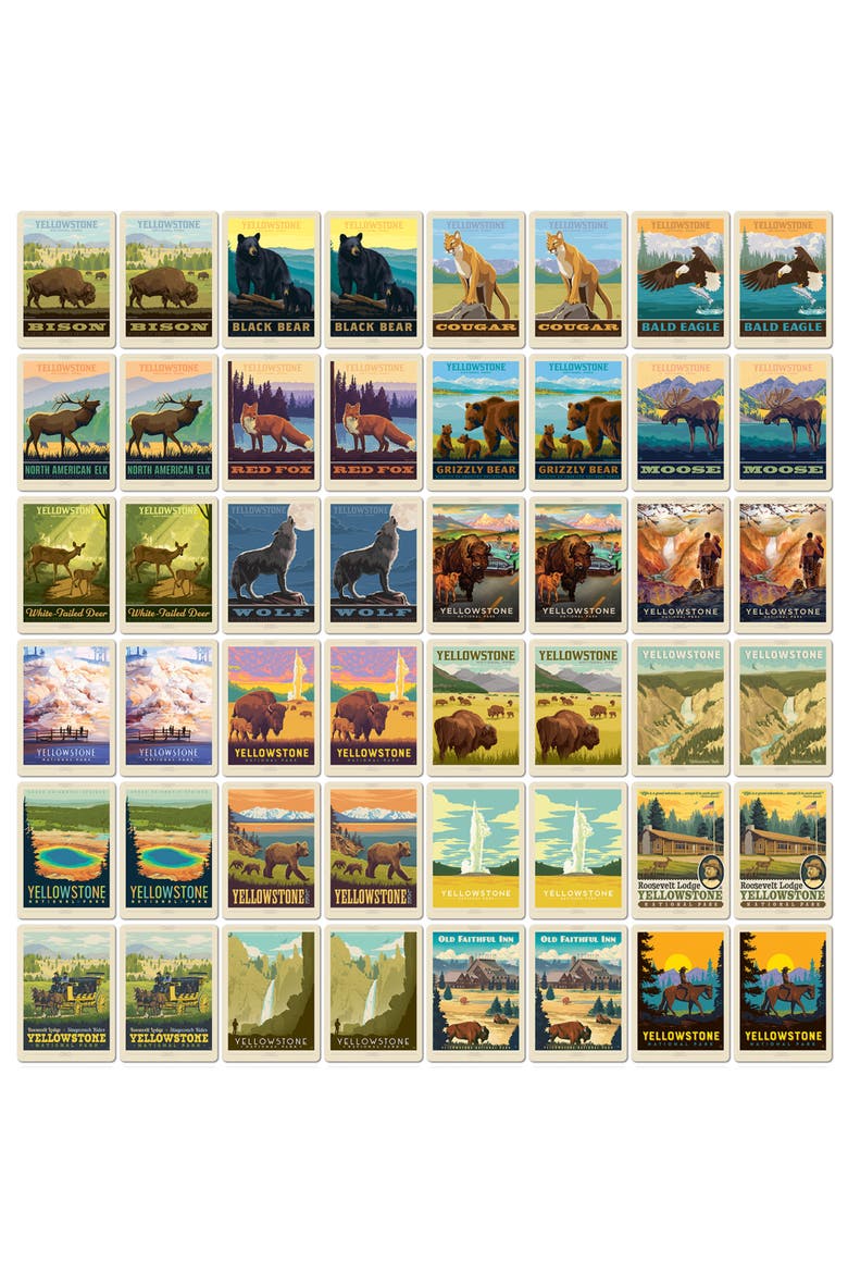 Yellowstone National Park Memory Game, Alternate, color, Multicolor
