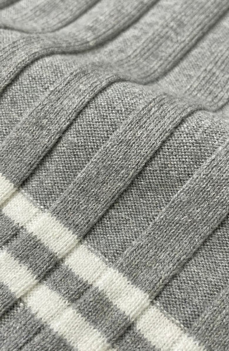 Modenaire Ribbed Knit Tie Waist Midi Dress, Alternate, color, Heather Grey