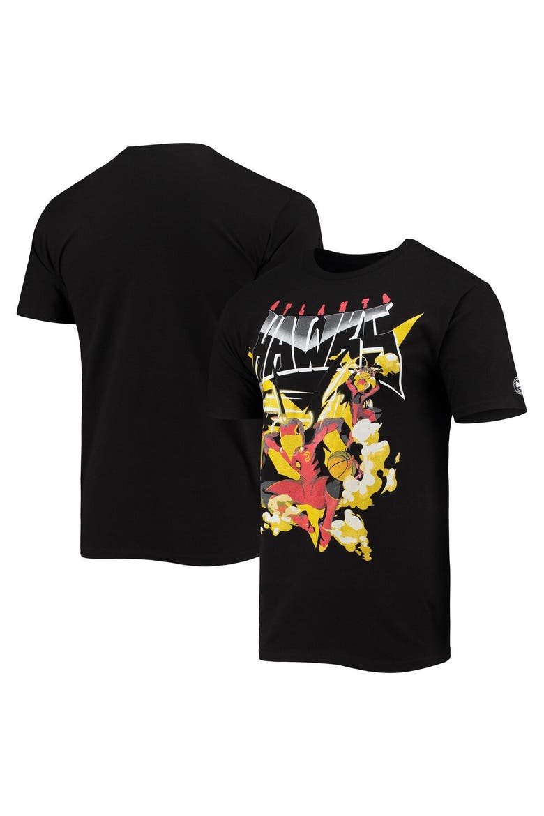 Men's NBA x McFlyy Black Atlanta Hawks Identify Artist Series T-Shirt, Main, color, Black