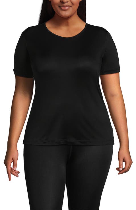 Womens' Silk Interlock Short Sleeve Crewneck Long Underwear Thermal Baselayer Top