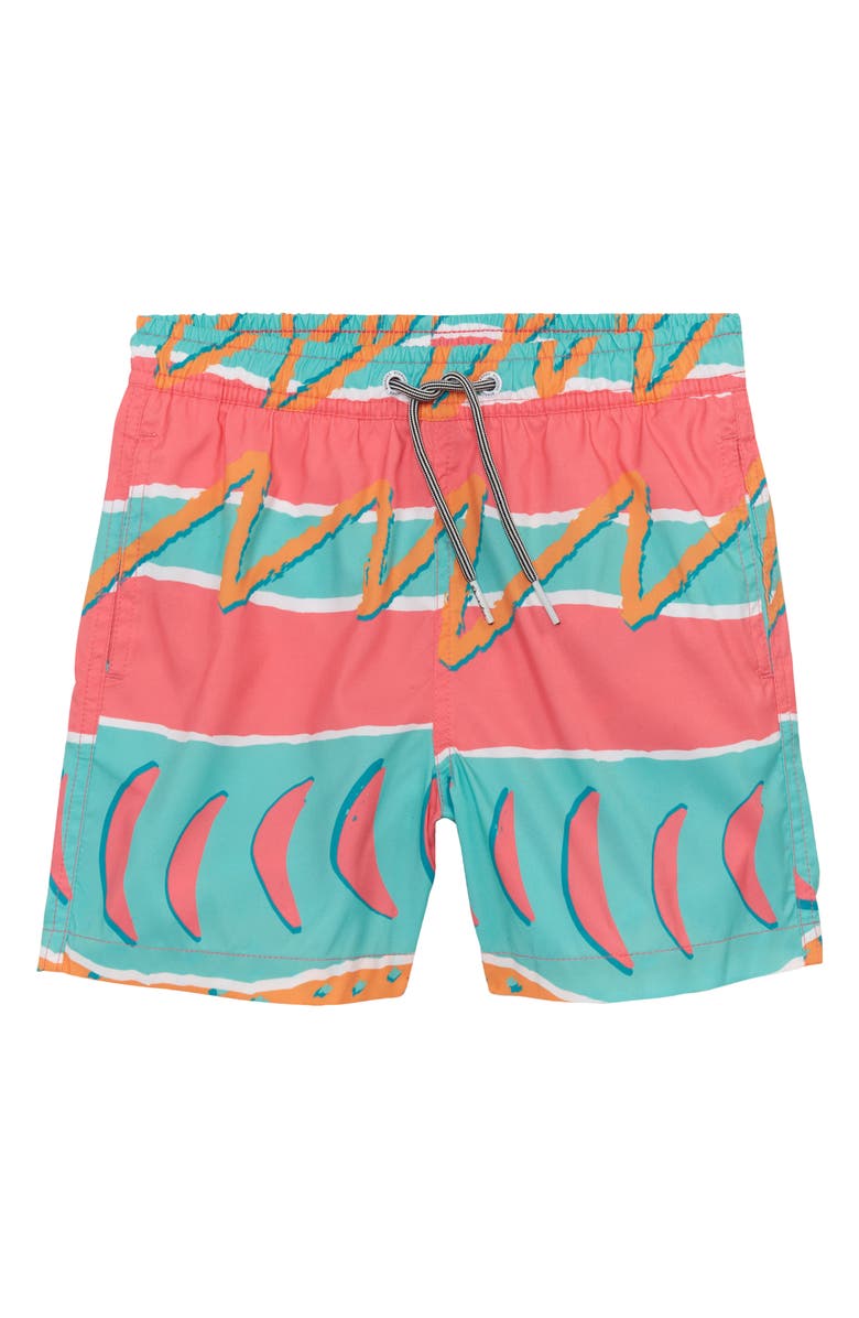Boardies Kids' Retro Print Swim Trunks, Main, color, 