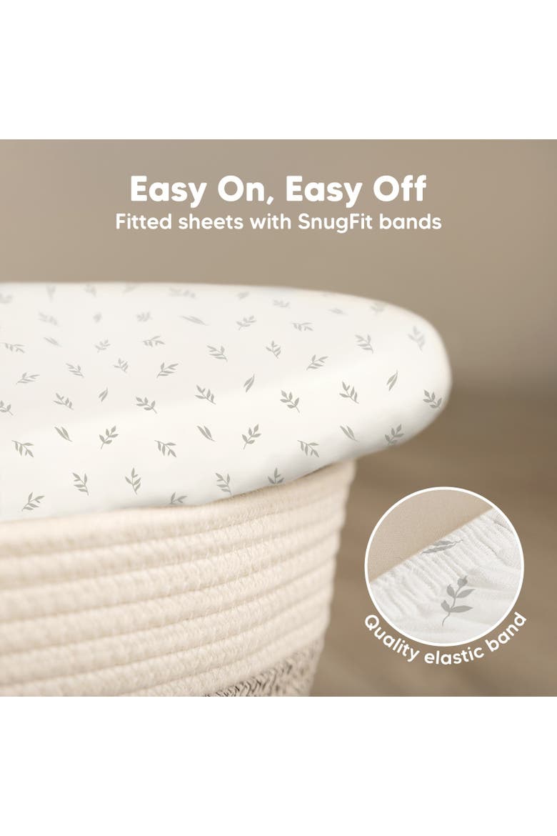 2-Pack Soothe Fitted Bassinet Sheets, Alternate, color, Herb