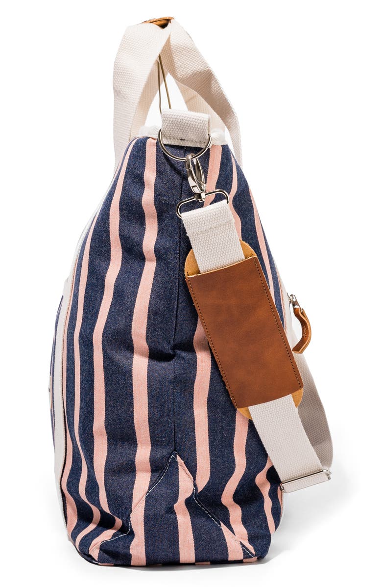 BUSINESS AND PLEASURE CO Stripe Cooler Tote Bag, Alternate, color, Monaco Navy And Pink Stripe