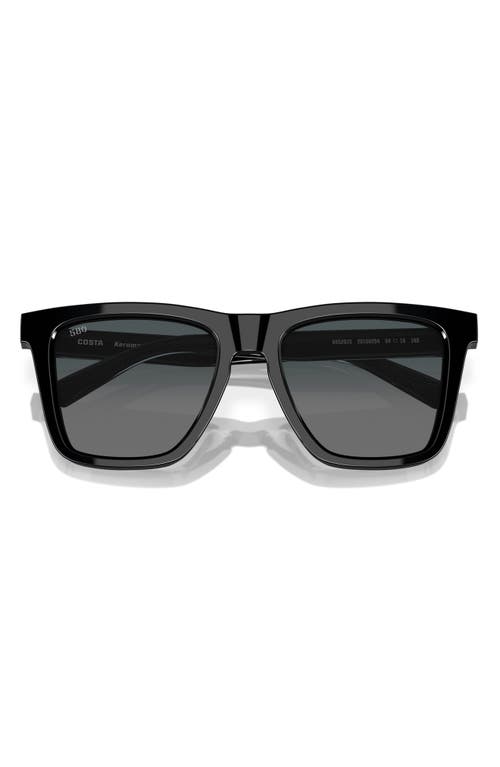 Costa Del Mar Keramas 54mm Polarized Square Sunglasses In Black/gray Gradient 580g