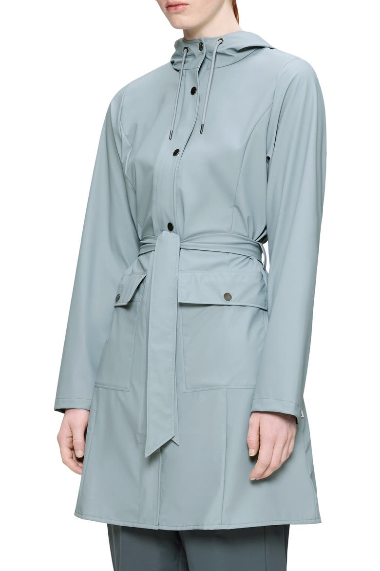 Curve Waterproof Belted Jacket, Alternate, color, POOL