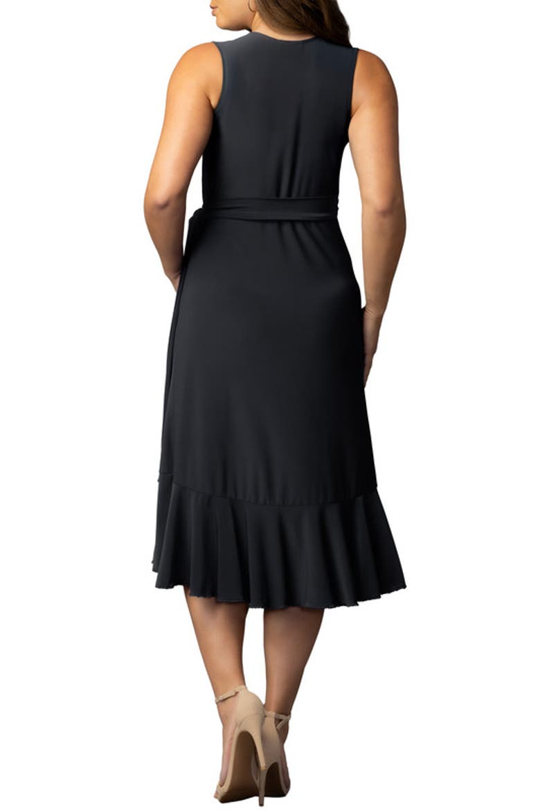 Laguna Sleeveless Wrap Dress, Alternate, color, Black Noir