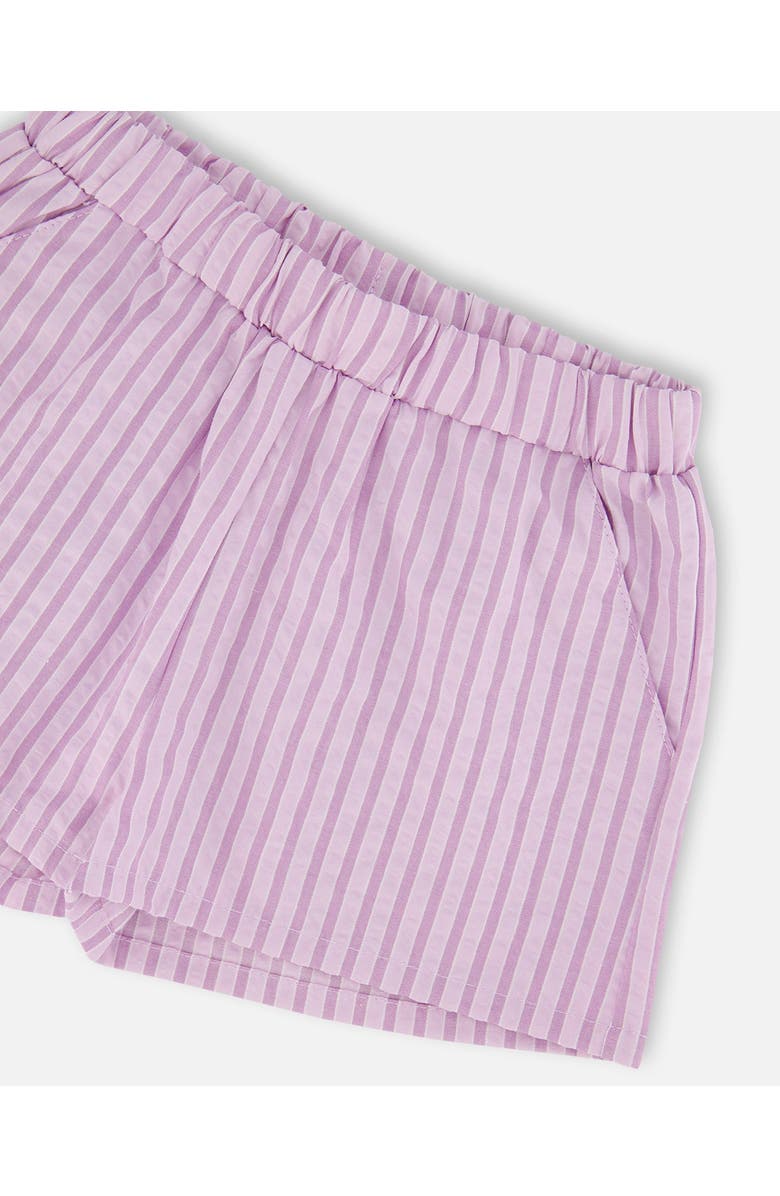 Deux par Deux Stripes Top and Short Set, Alternate, color, Lavender Stripes