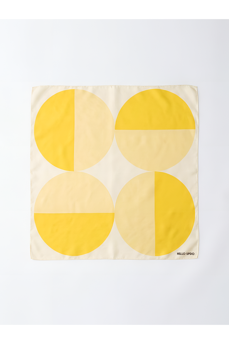 100% Silk Head Scarf, Alternate, color, Yellow