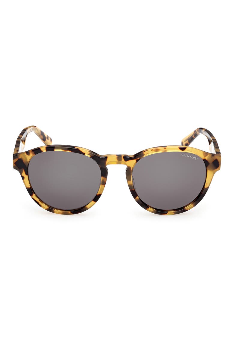 Round Sunglasses, Main, color, BLONDE HAVANA / GREEN