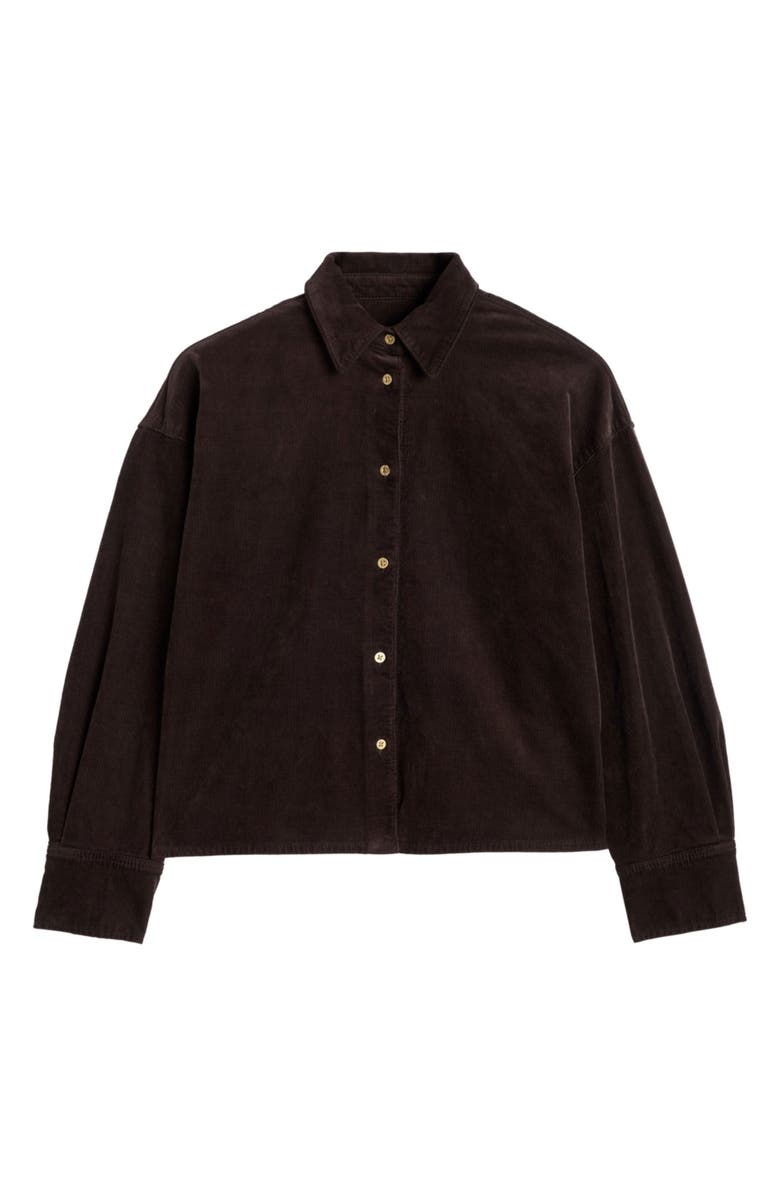 7 For All Mankind Nina Corduroy Shirt, Alternate, color, Corduroy Coffee