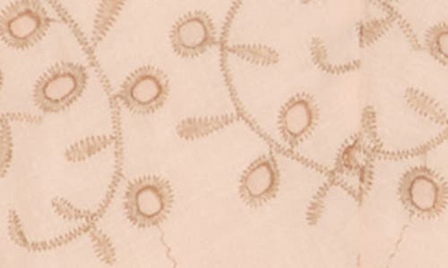 T Tahari Embroidered Eyelet Cotton Midi Skirt