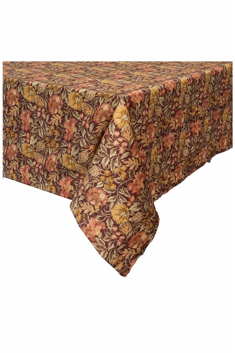 Willa Cotton Tablecloth, Alternate, color, AMBER