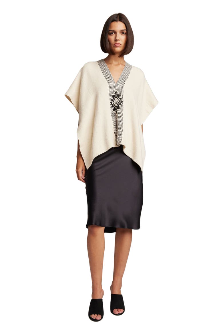 Manta Estrella in Textured Cotton, Main, color, Ivory/Black
