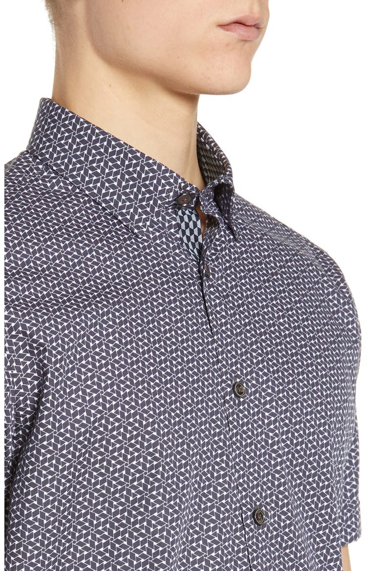 Rakoon Slim Fit Sport Shirt, Alternate, color, NAVY