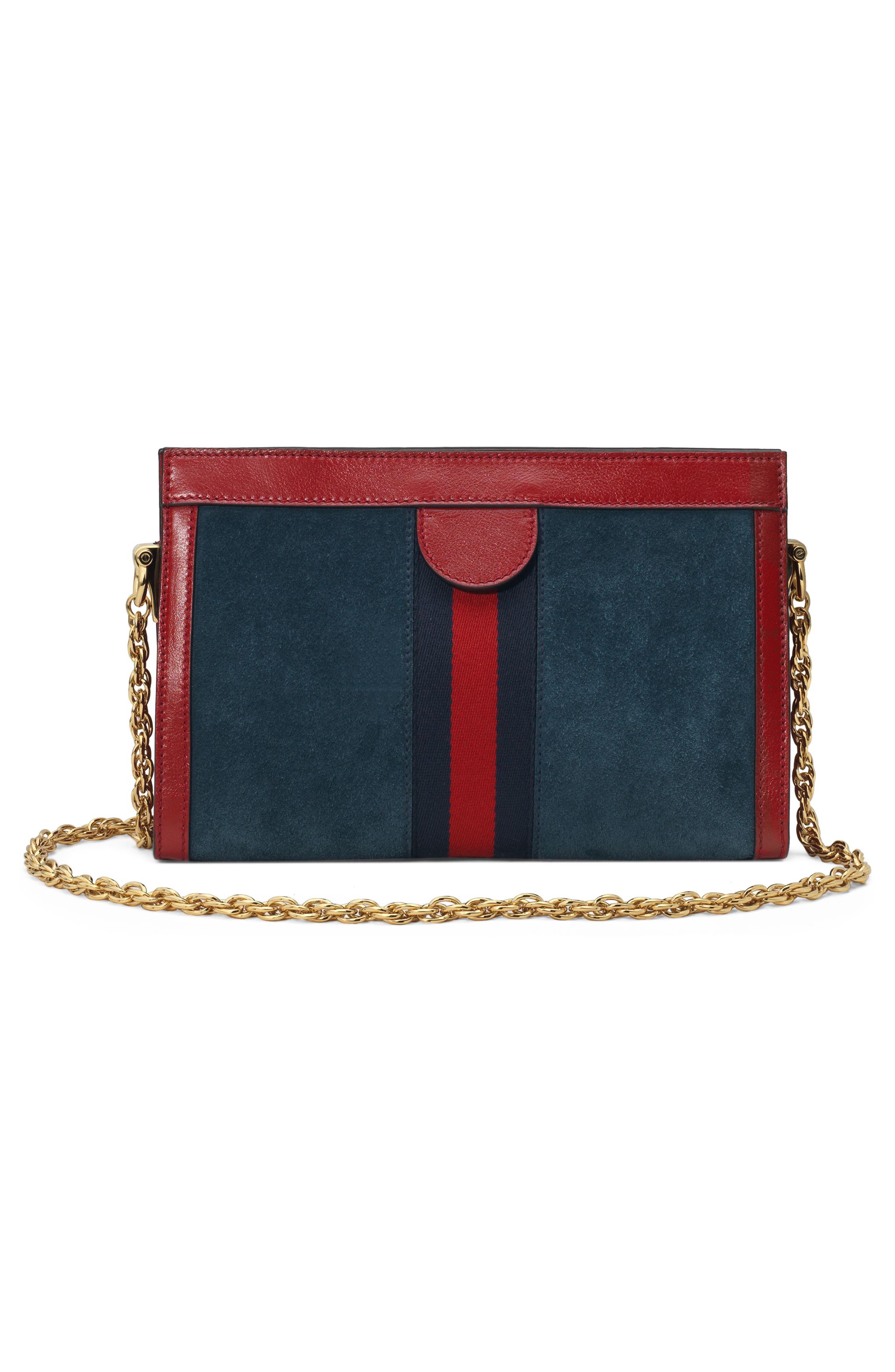 Gucci Small Ophidia Suede Shoulder Bag, Alternate, color, 
