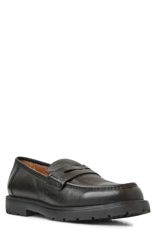 Aquatalia Blake Water Resistant Penny Loafer In Black