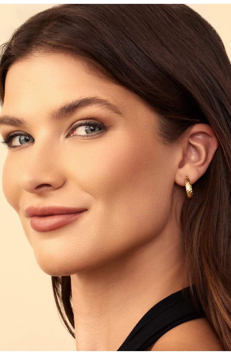 Oradina 18k Gold Cobra Oval Hoops, Alternate, color, 