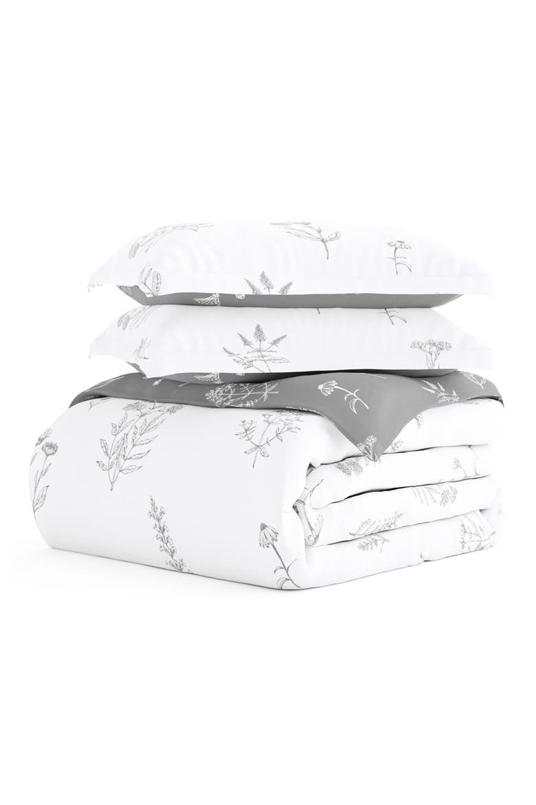 HOME SPUN Home Collection Premium Ultra Duvet Set, Main, color, LIGHT GRAY