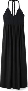 MANGO TEEN Cotton Crochet Overlay Bodice Maxi Sundress