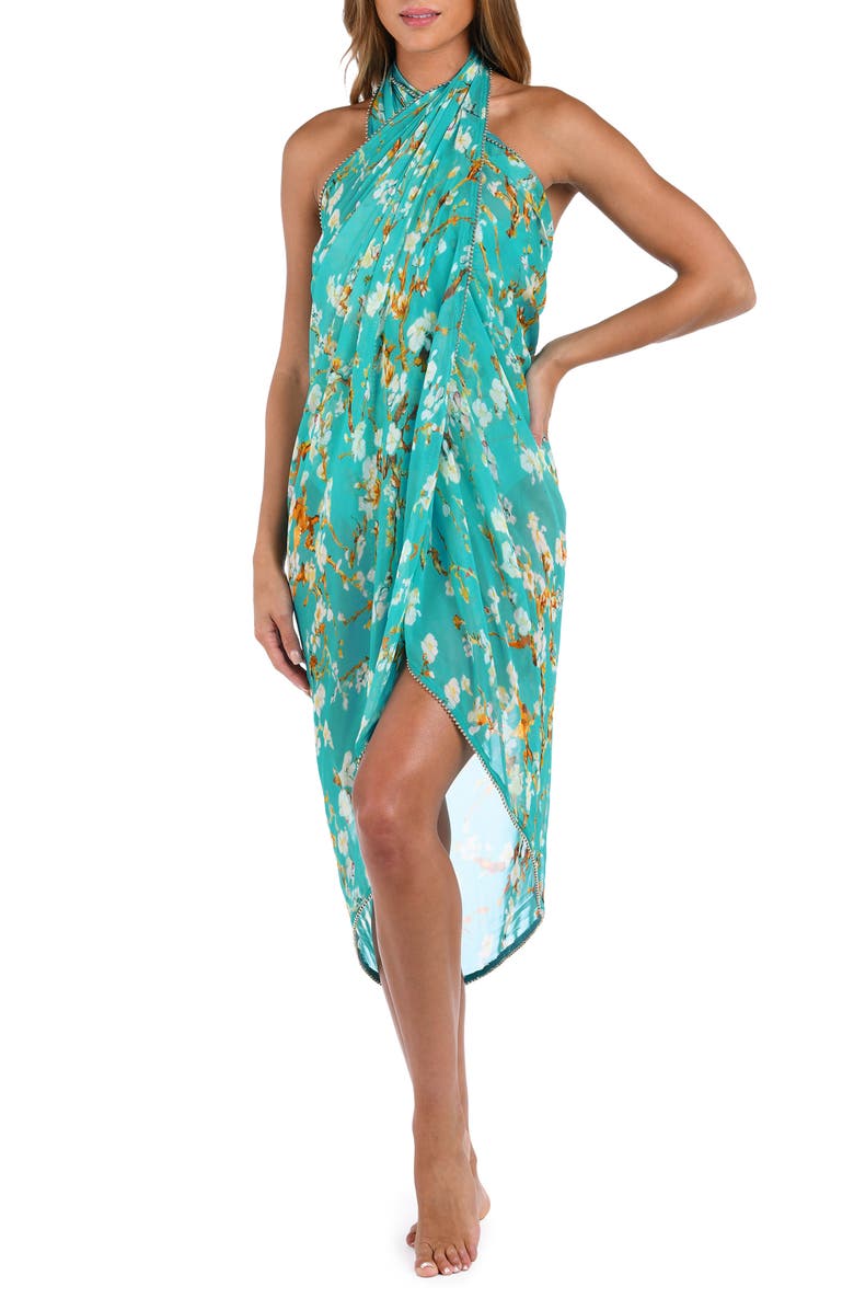 L'AGENCE Maribel Cherry Sheer Cover-Up Pareo, Alternate, color, 