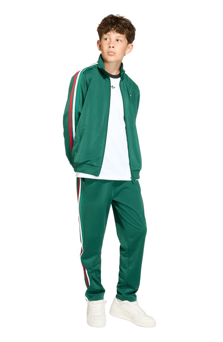 adidas Originals Kids' Firebird Recycled Polyester Track Jacket, Alternate, color, Team Dark Green/Dark Football Gold